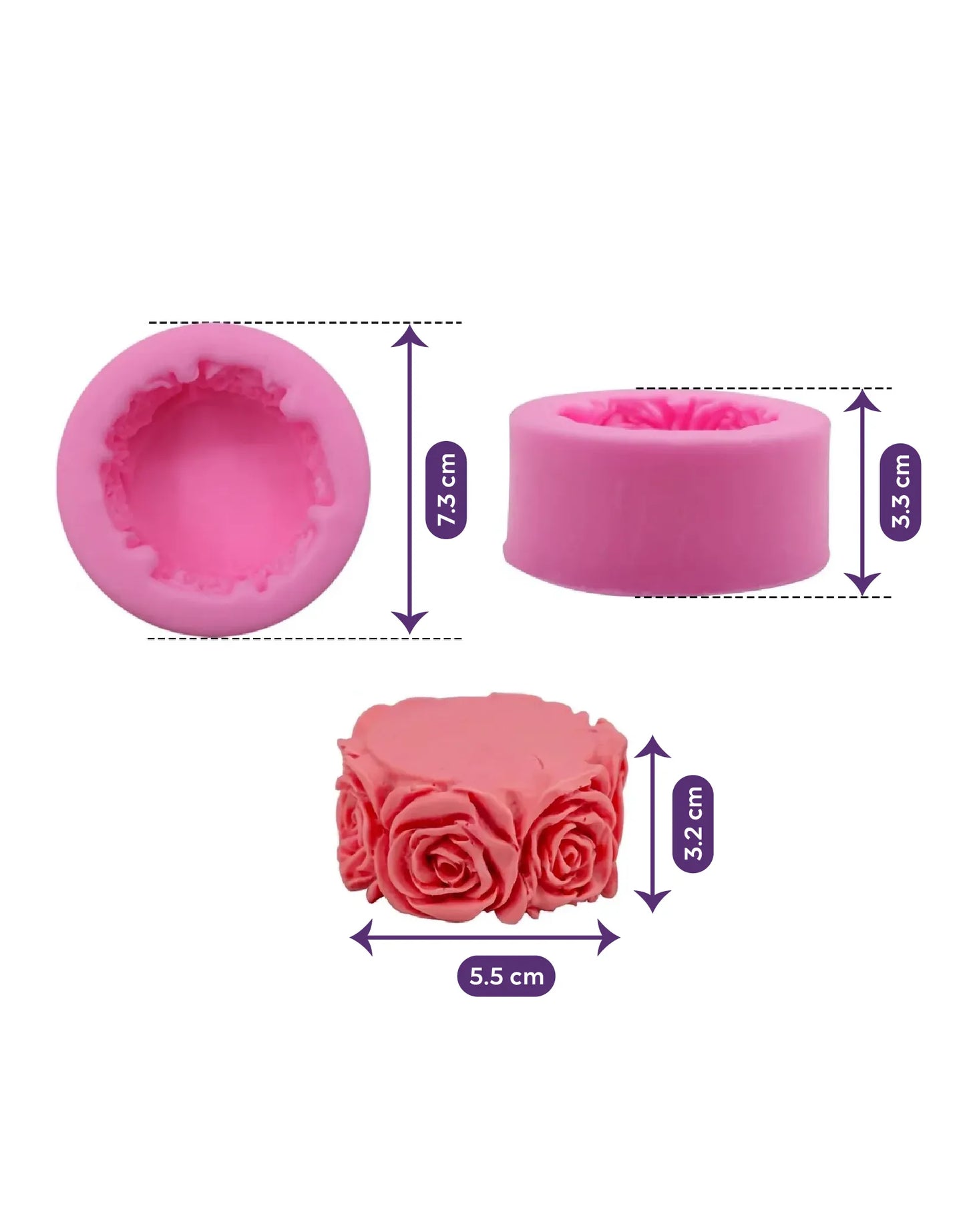 Molde silicona flor